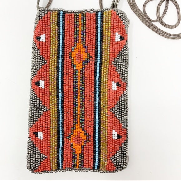 Boho | Small Southwestern-style Beaded Bag - Picture 2 of 9